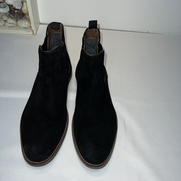 Modern Fiction Irony Suede Chelsea Boots Black Sz 11 Men’s - Picture 12 of 15